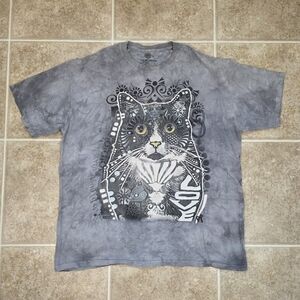 The Mountain Cat Graphic Tie Dye T-Shirt XL